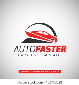 Auto Faster Logo Template. Vector Eps.10