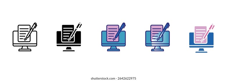 Auto Fill Icon Set Multiple Style Collection