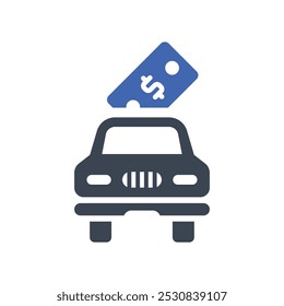 Icono de auto finanzas, Vector Gráficos