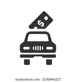 Icono de auto finanzas, Vector Gráficos