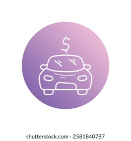 Auto Finance icon vector stock illustration