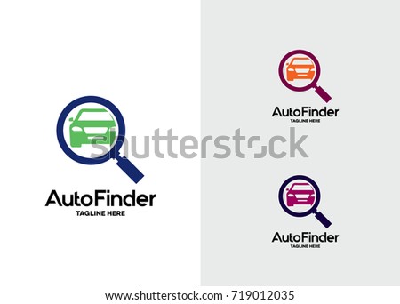 Auto Finder Logo Template Design Vector, Emblem, Design Concept, Creative Symbol, Icon
