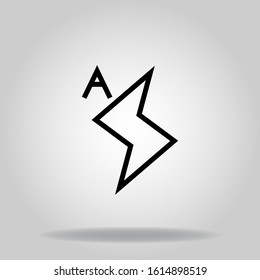 auto flash icon with black line style
