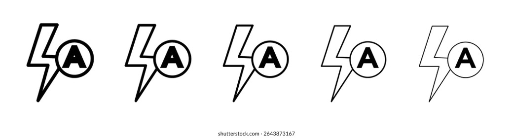 auto flash icon black and white vector sign