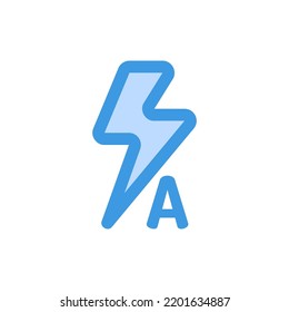 Auto flash icon in blue style about camera, use for website mobile app presentation