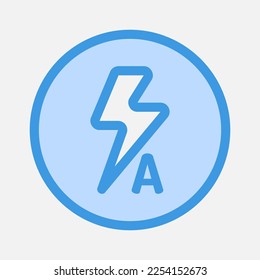 Auto flash icon in blue style about camera, use for website mobile app presentation