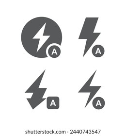 auto flash icon design, isolated on white background, vector illustration