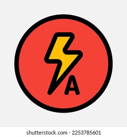 Icono de flash automático en el estilo de línea relleno sobre la cámara, uso para presentación de aplicaciones móviles en el sitio web