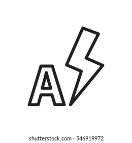 auto flash icon illustration isolated vector sign symbol