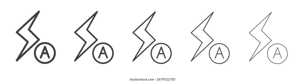 auto flash icon Line graphics illustration symbol