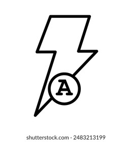 auto flash icon linear logo mark in black and white