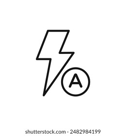 autoflash icono logo signo contorno de Vector