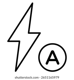 auto flash icon Outline isolated logo mark