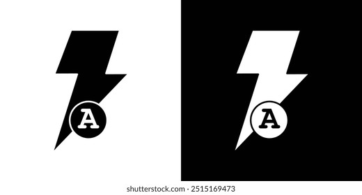 auto flash icon Outline sign symbol set