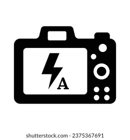 Auto Flash Icon, Vector Graphics