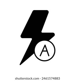 auto flash icon with white background vector stock illustration