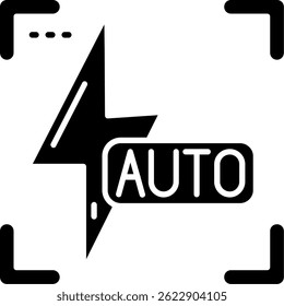Auto flash Line vector Icon Design