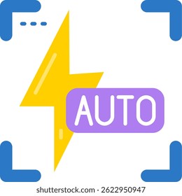 Auto flash Line vector Icon Design