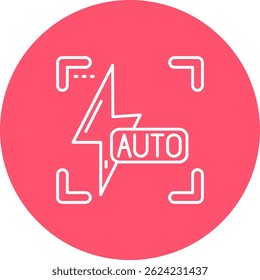 Auto flash Line vector Icon Design