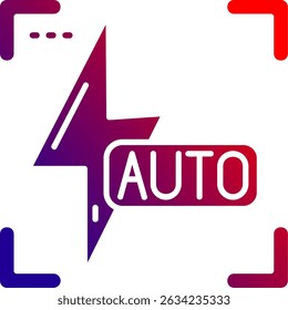 Auto flash Line vector Icon Design