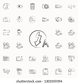 auto flash sign outine icon. Photo and camera icons universal set for web and mobile