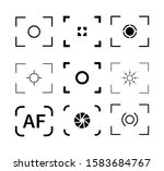 auto focus camera icon on white background. flat style. auto focus sign. auto focus camera icon for your web site design, logo, app, UI. autofocus symbol.