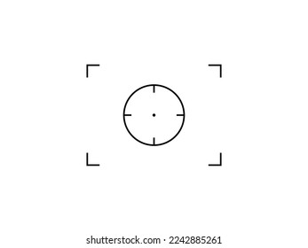 Auto focus icon. Center focus line symbol vector illustration.