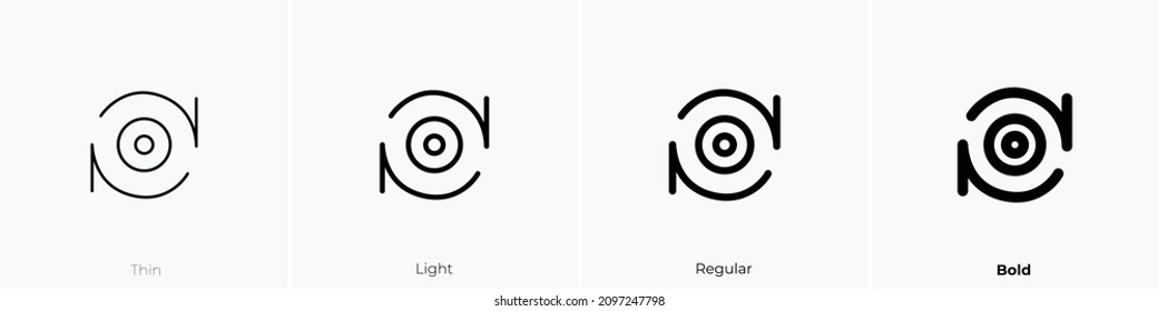 auto focus icon. Thin, Light Regular And Bold style design isolated on white background