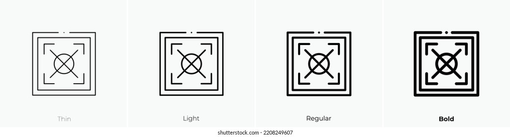 auto focus icon. Thin, Light Regular And Bold style design isolated on white background