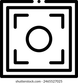 auto focus icon. Thin Linear Style Design Isolated On White Background