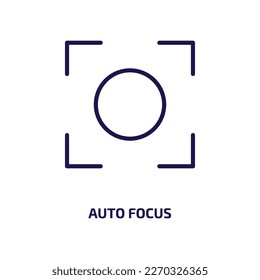 auto focus icon from user interface collection. Thin linear auto focus, studio, auto outline icon isolated on white background. Line vector auto focus sign, symbol for web and mobile