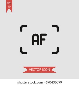 Auto Focus Vector Icon, Illustration Symbol