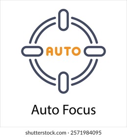 Auto Focus Vector icon stock illustration