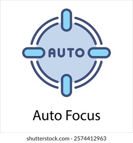 Auto Focus Vector icon stock illustration