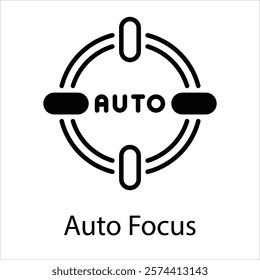 Auto Focus Vector icon stock illustration