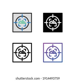 Auto focuss icon pack, vector eps 10