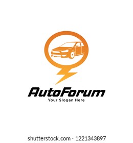 Auto Forum Logo Template Design Vector, Emblem, Design Concept, Creative Symbol, Icon. auto blog logo. vector design. auto forum.