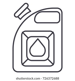 auto fuel vector line icon, sign, illustration on background, editable strokes