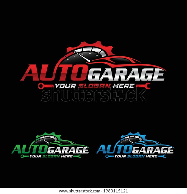 Auto Garage Company Logo Auto Repair Stock Vector (Royalty Free) 1980115121