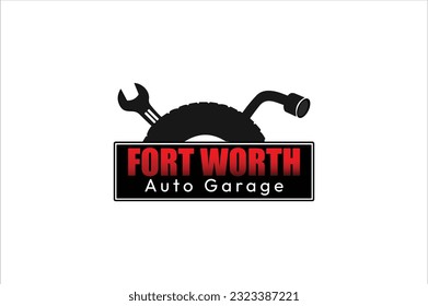 auto garage logo design template