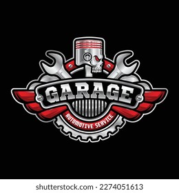 Auto garage and repair logo. Perfect logo for automobile parts shops, and any other car related businesses.