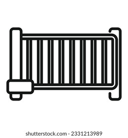 Auto gates icon outline vector. Automatic security. Entry key