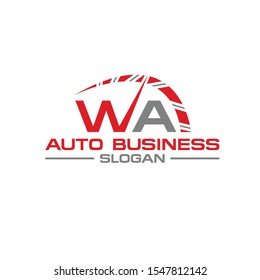 Auto and Gear business logo design with Modern Unique and Red, Gray