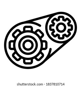 Auto gear icon. Outline auto gear vector icon for web design isolated on white background