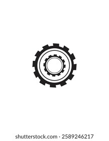 Auto Gear Logo Engineering Mechanical Tools. Suitable for Automotive Garage Icon