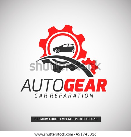 Auto Gear Logo Template. For Reparation company, Automotive Company, Sparepart shop. Vector Eps.10