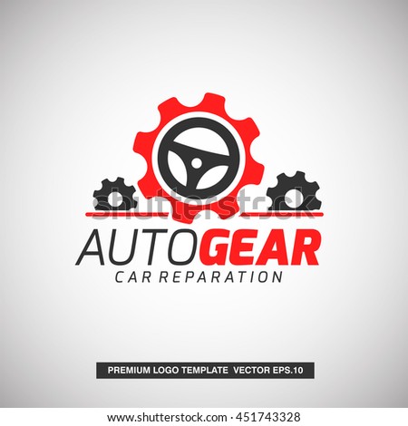Auto Gear Logo Template. For Reparation company, Automotive Company, Sparepart shop. Vector Eps.10