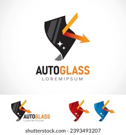 Auto Glass Logo Design Template