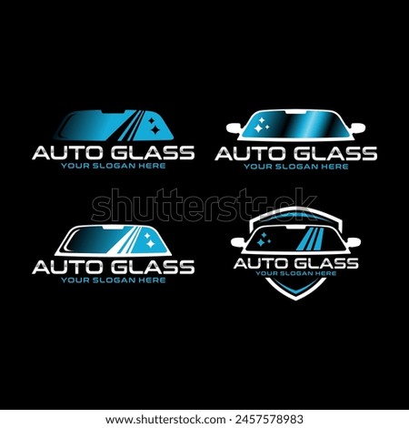 auto glass logo with four design options