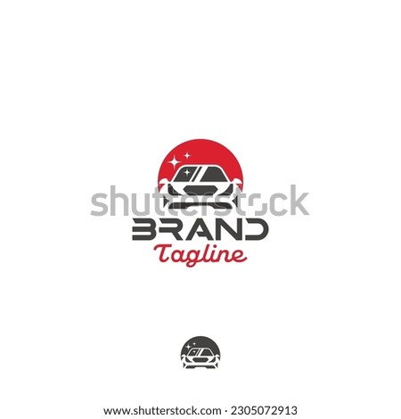 Auto glass workshop car repair hire taxi delivery vector logo